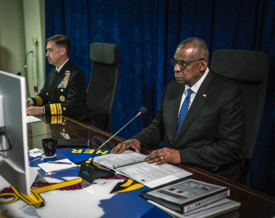 Working to get everyone on board with Red Sea security efforts. Defense Secretary Lloyd Austin.