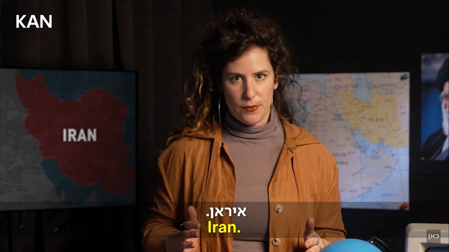 Screenshot from video, Yael Roumani, KAN.