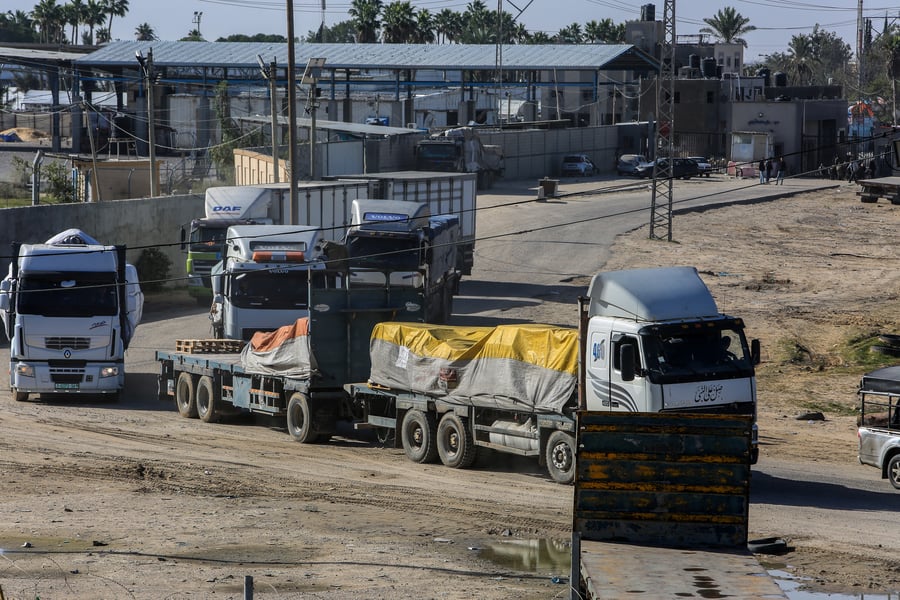 Humanitarian aid comes above ground, but the IDF fears what comes in below ground. Rafah crossing.