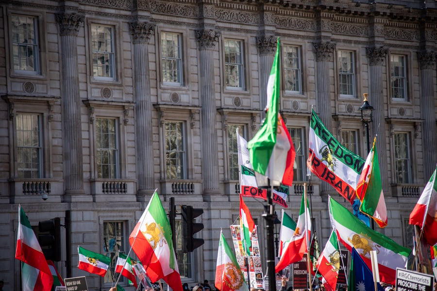 London, England, UK - April 29, 2023: Rally in London in support of hunger striker Vahid Beheshti.