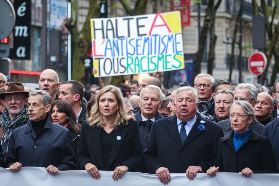 A worrying surge. Protest against antisemitism in France.