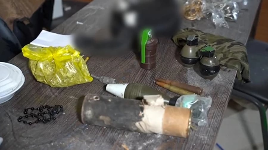 Weapons discovered in Shifa hospital area.