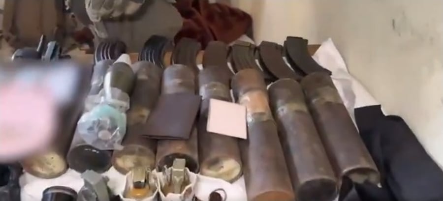 Mortar rounds found in Shifa Hospital's MRI department.