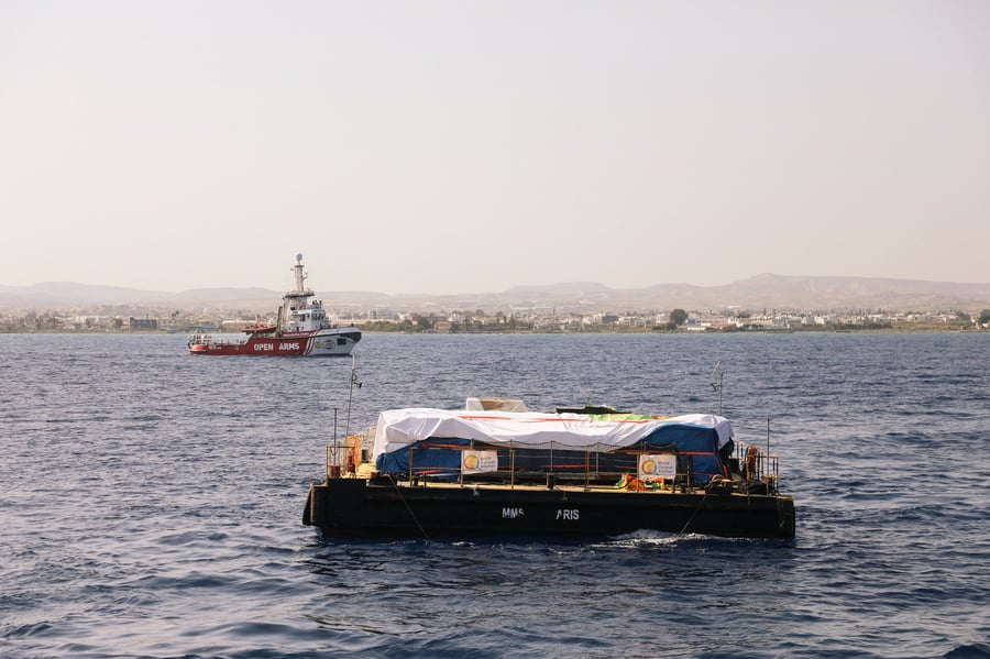 World Central Kitchen ships loaded with food and headed for Gaza.