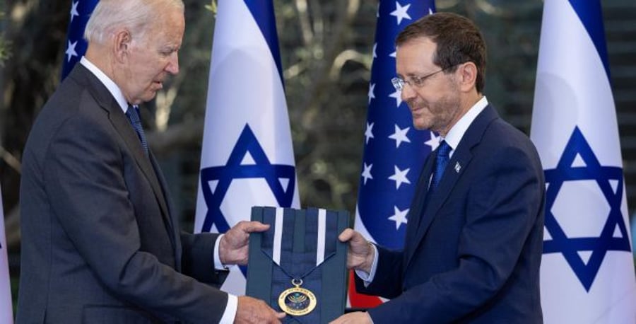 Israeli President Herzog and Joe Biden
