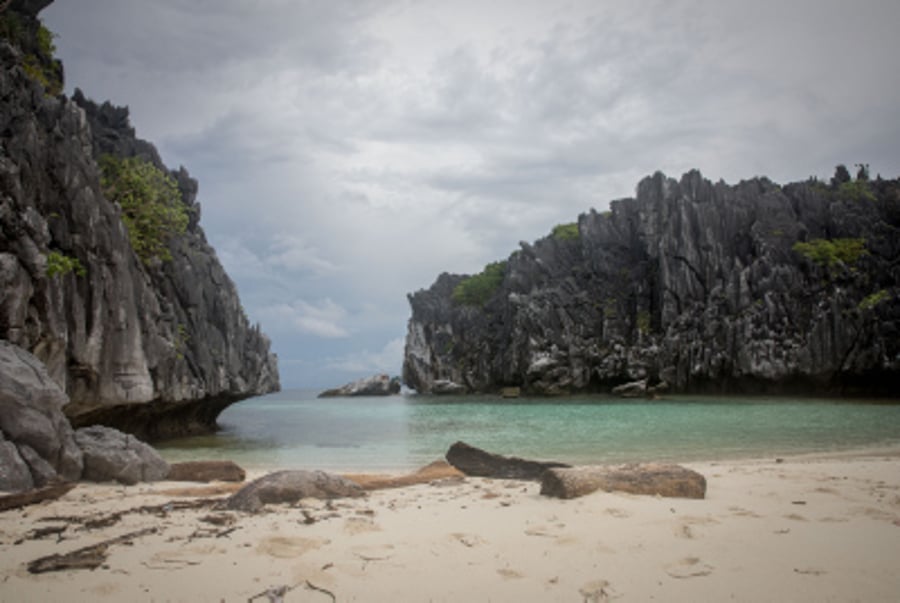 View of the Matinloc resort island, Phillipines. 