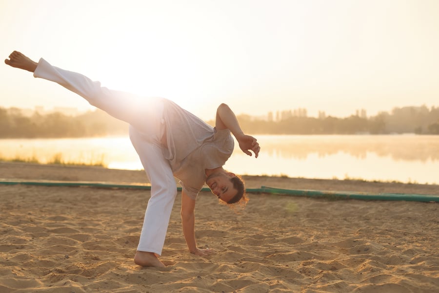 Capoeira on the beach