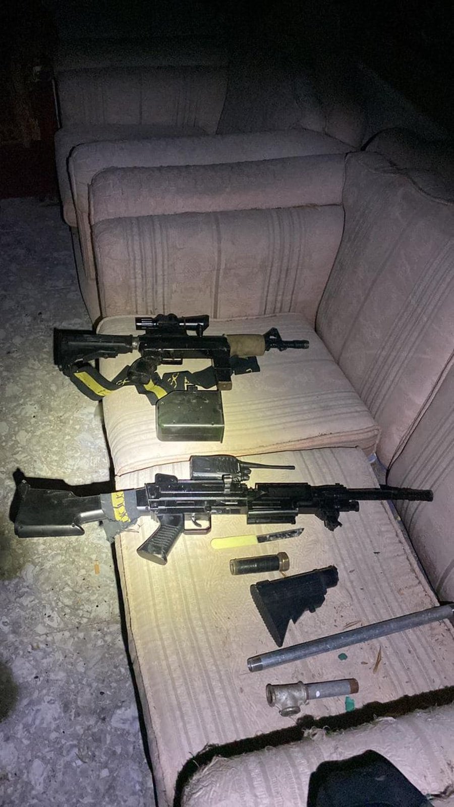 Weapons which were going to be used in the kidnapping