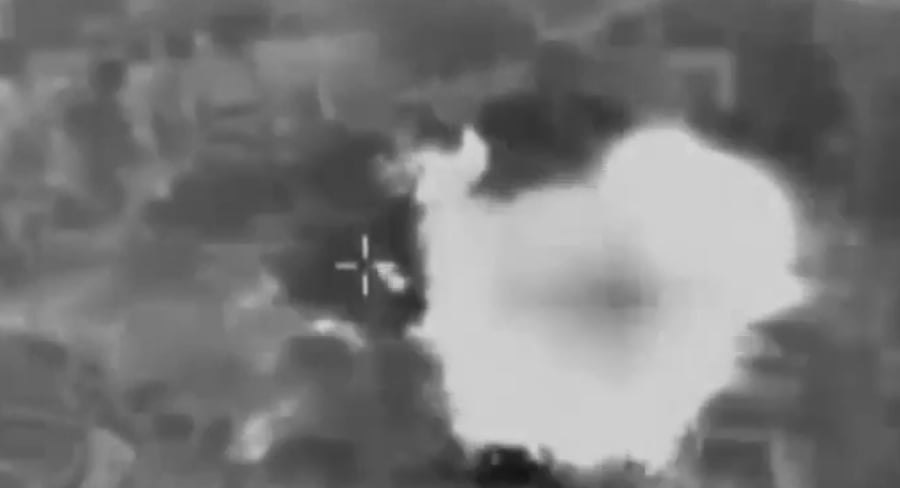 Striking Hezbollah targets.