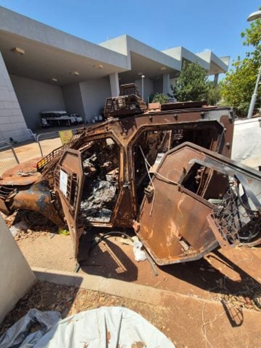 Army vehicle after October 7 attack