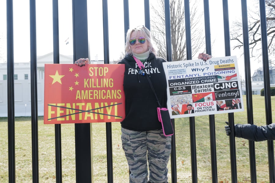 Protesting the fentanyl trade