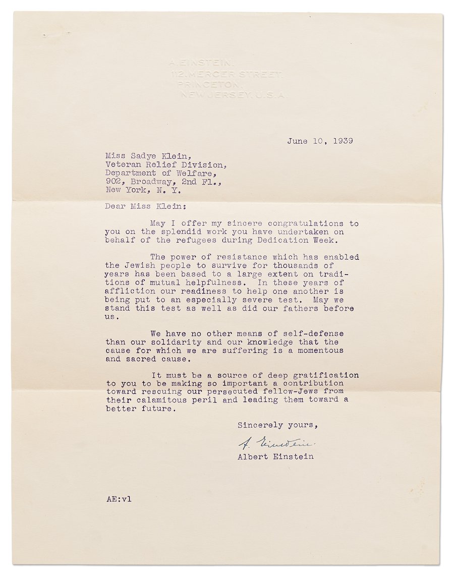 Einstein's letter from 1939