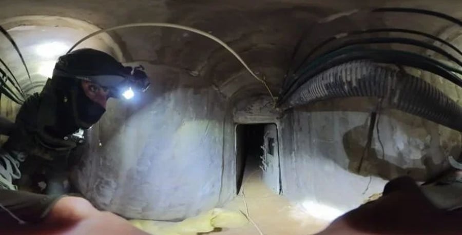 IDF soldier operating in terror tunnel network