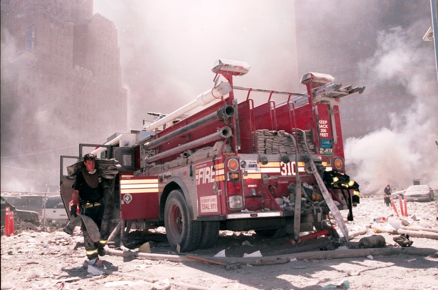 Collapse of the Twin Towers September 11, 2001 in New York City