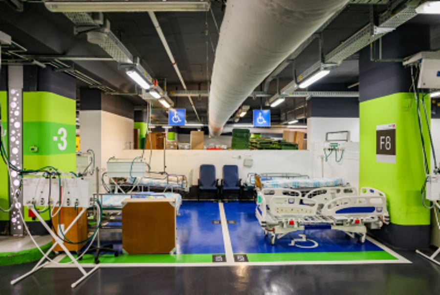 View of an underground hospital at the Rambam Hospital in Haifa, on August 1, 2024. 