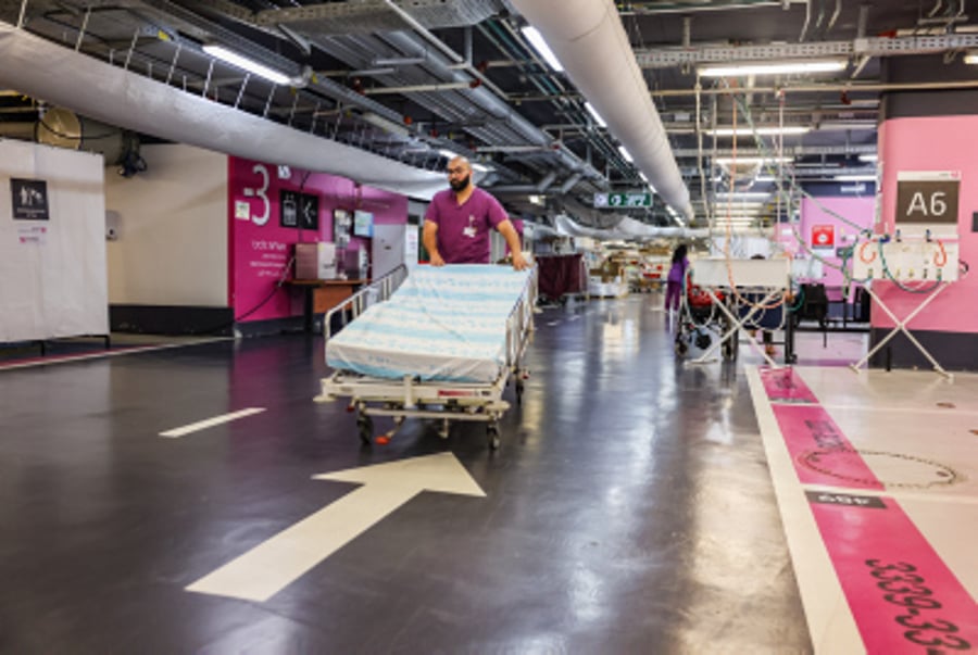 View of an underground hospital at the Rambam Hospital in Haifa, on August 1, 2024. 