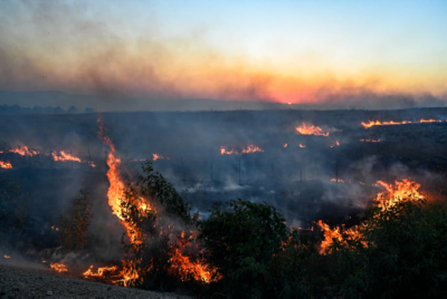 Fires in the Golan Heights, resulting from Hezbollah strikes