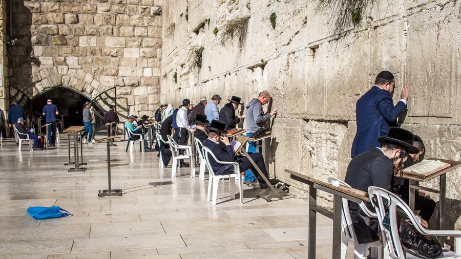 Praying at the Kotel