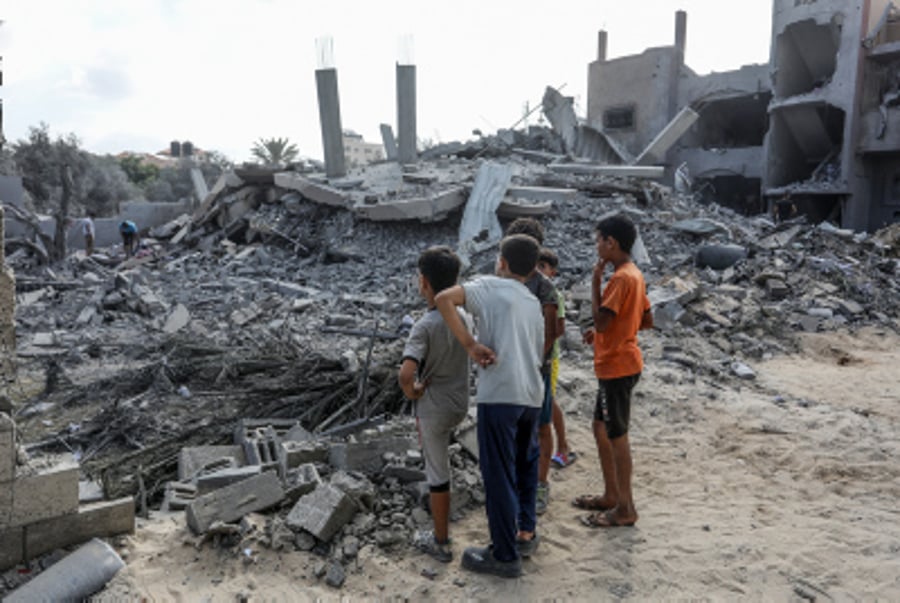 Nuseirat refugee camp in the central Gaza Strip, on August 12, 2024. 