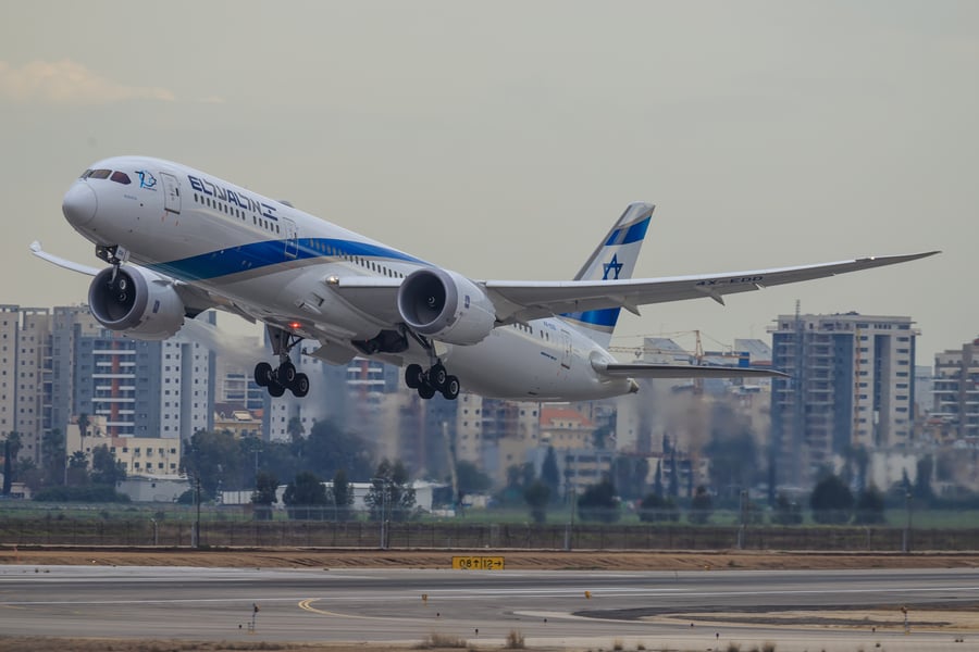 Boeing 787 of El-AL At Ben-Gurion International Airport