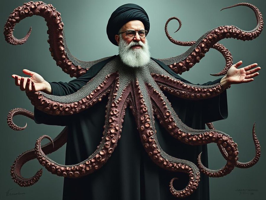 Khamenei as octopus.