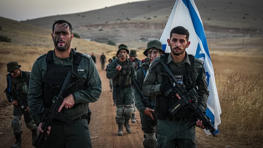 Haredi fighter training to be a border policeman