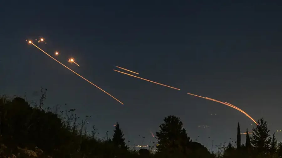 Rockets intercepted on Lebanon border Ayal Margolin/Flash 90