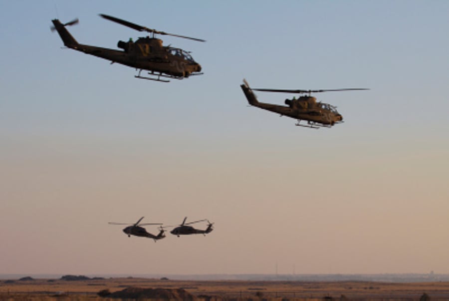 Israel airforce's combat helicopters Tzefa and Yanshuf helicopters