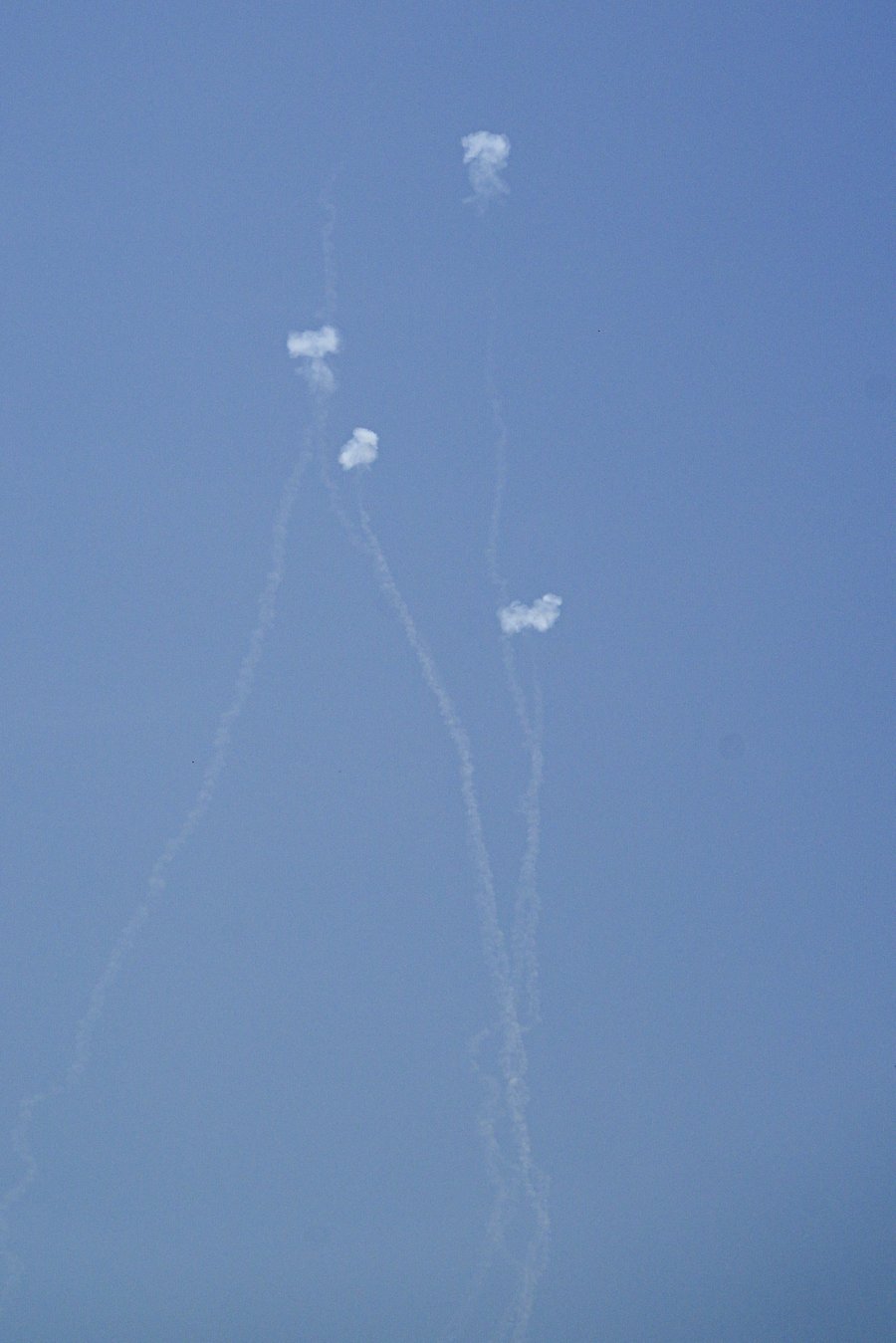 Intercepting Hezbollah missiles.