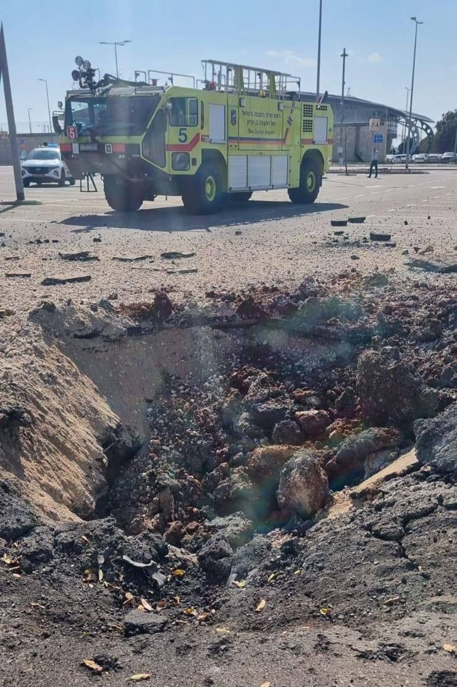 Hezbollah rocket lands very close to Ben Gurion airport