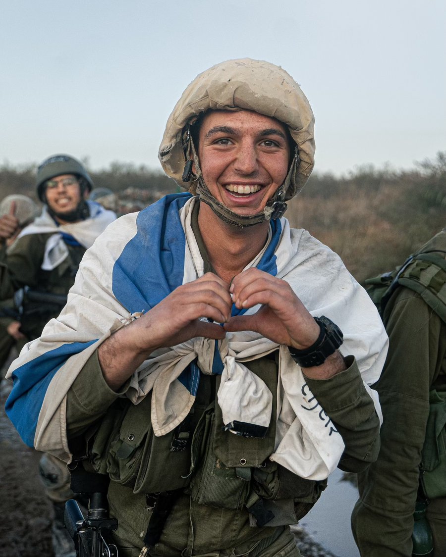 Excited IDF soldier at his Masa Kumta