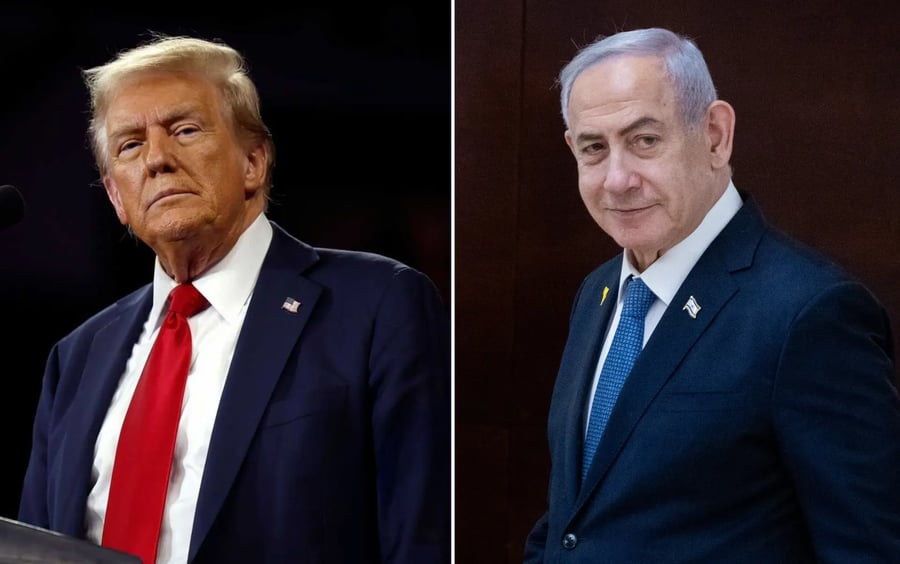 Donald Trump and Binyamin Netanyahu