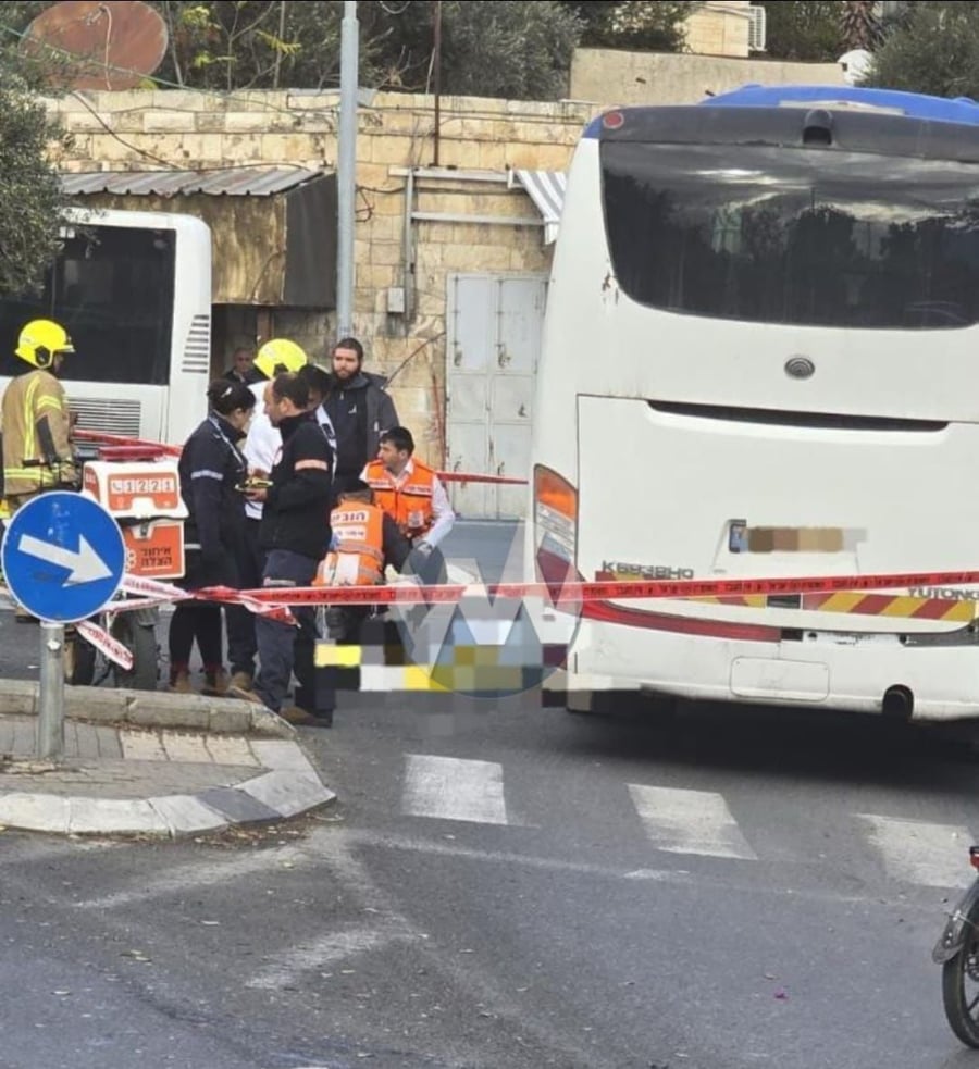 Scene of deadly bus accident in Jerusalem, 25 November 2024 