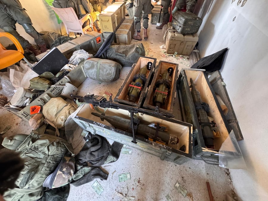 Weapons seized in southern Lebanon raids.