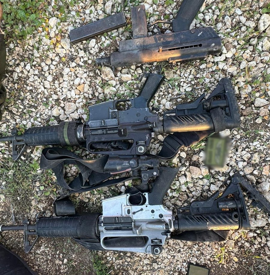 The weapons found on the eliminated terrorists