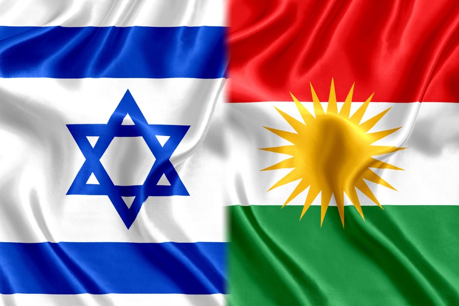 Israel and the Kurdish flags