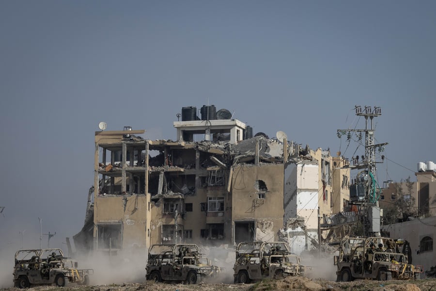 Israeli soldiers seen operating in Beit Hanoun, in the northern Gaza Strip, during an Israeli military operation in the Gaza Strip