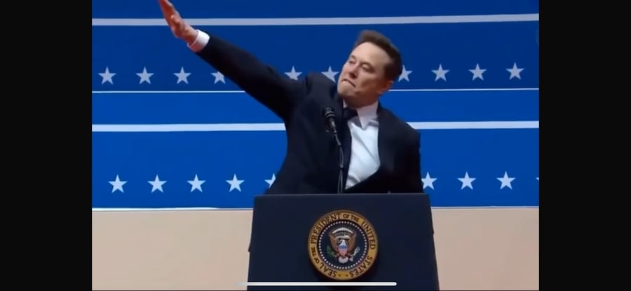 Elon Musk giving the Nazi Salute?!