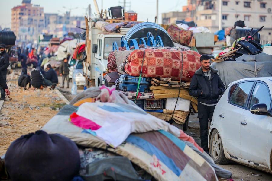 Displaced Palestinians waiting to return home.