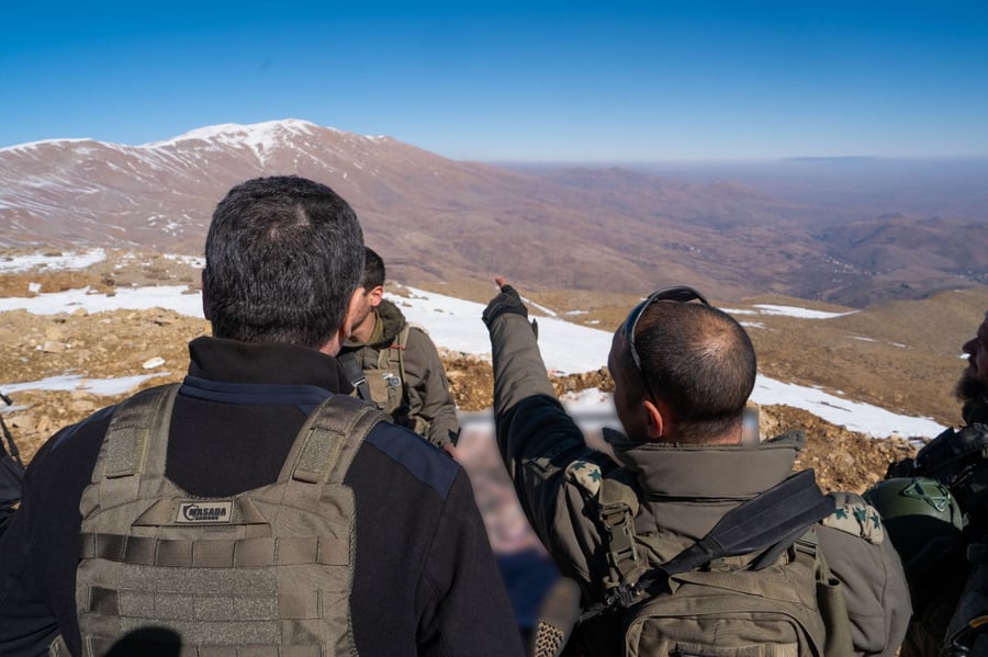 Defense Minister Israel Katz tours the Syrian Hermon