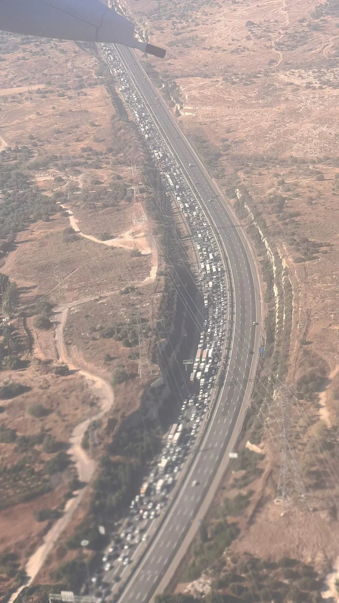 Drone footage of convoy protest