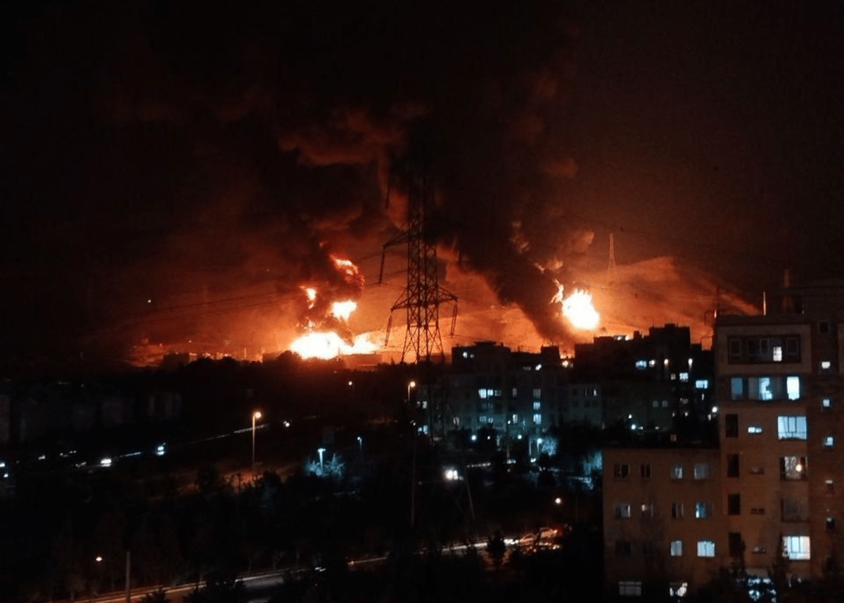 IAF attacking Tehran by night