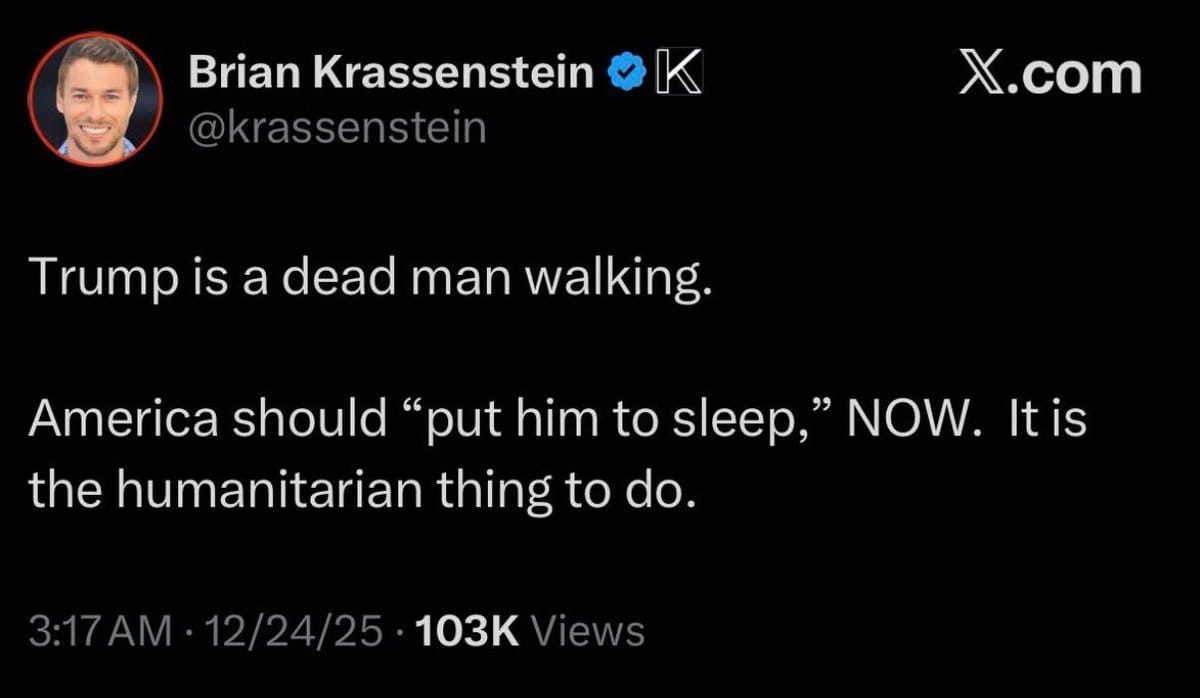 "Put Him to Sleep": Brian Krassenstein Faces Backlash Over Viral Post About Donald Trump