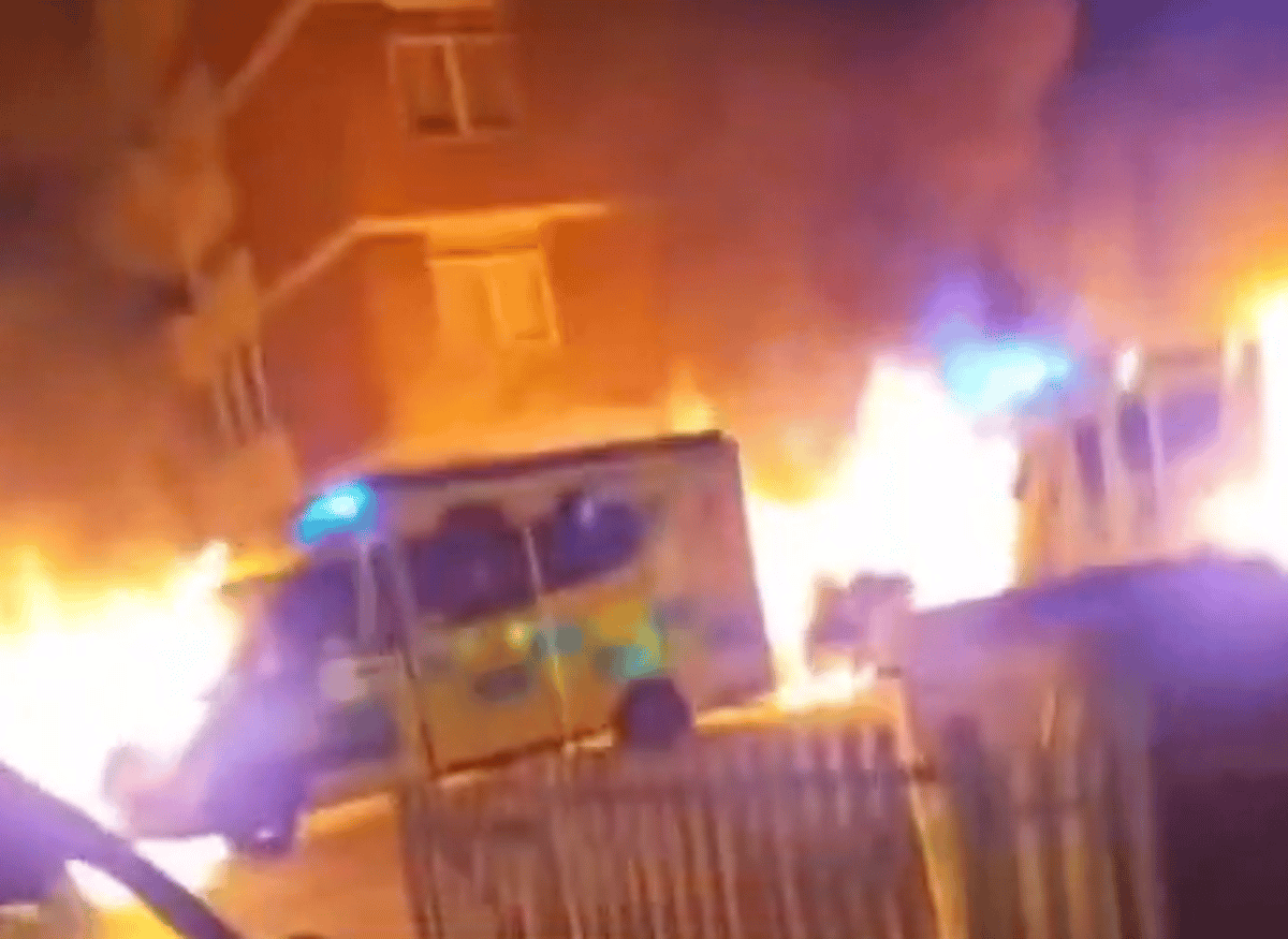 Hatzola ambulances alight