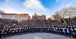 The traditional picture at the Beit Midrash of the Lubavitcher Rebbe