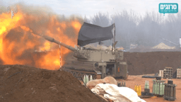 Artillery attack on the Lebanon border.