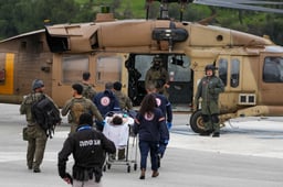 Evacuating the wounded. Illustration.