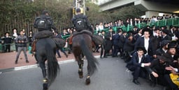 Charedi protest. Illustration.