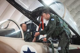 IDF pilots after returning to base.