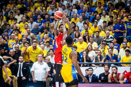 Yesterday's finals in the Israeli Basketball Premier League match between Hapoel Tel Aviv and Maccabi Tel Aviv on June 17, 2024. 